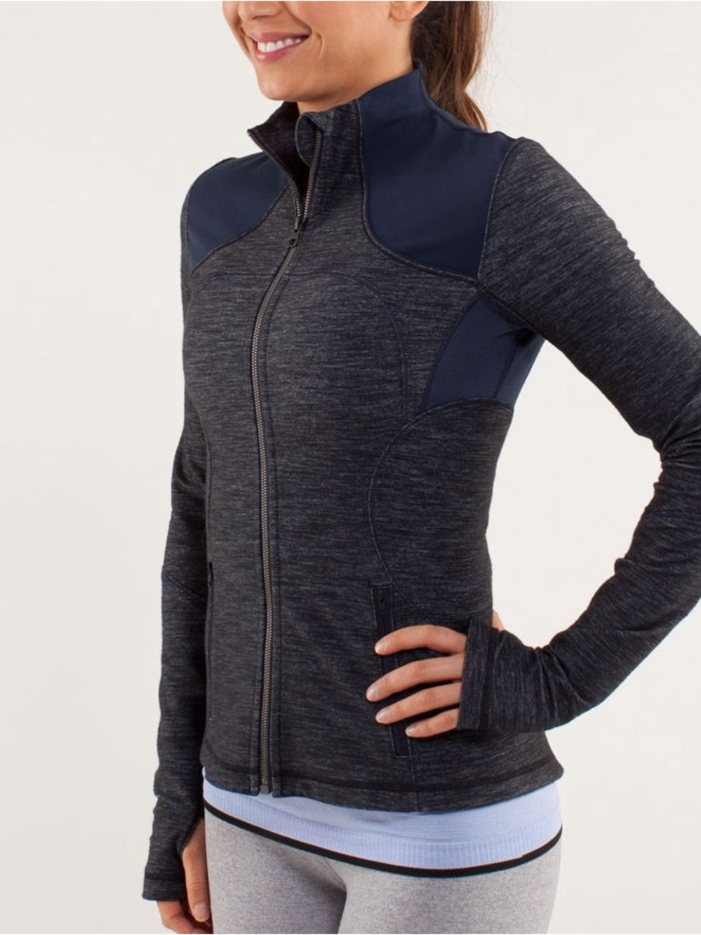 Lululemon Forme Jacket
Reversible Slub Denim Inkwell / Inkwell